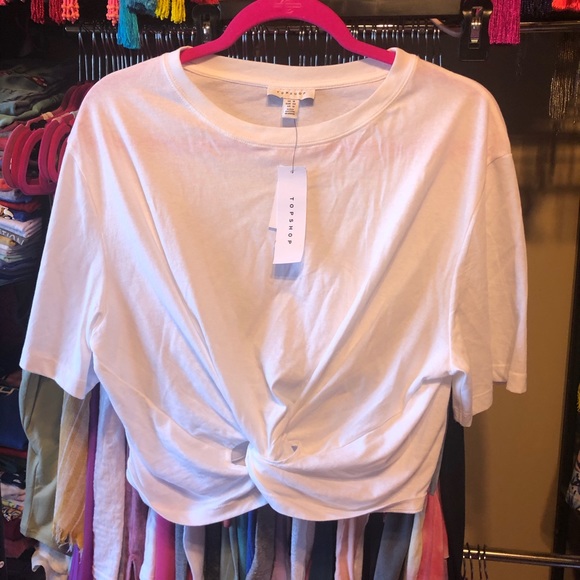 Topshop Tops - NWT crop twist t-shirt